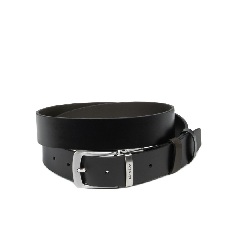 Cinturón hombre 71b bicolor negro brillante+café