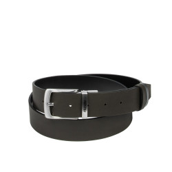 Cinturón hombre 71b bicolor negro brillante+café