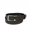 Cinturón hombre 71b bicolor negro brillante+café