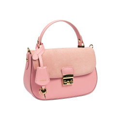 Bolso de dama de mano 022g rosa combinado