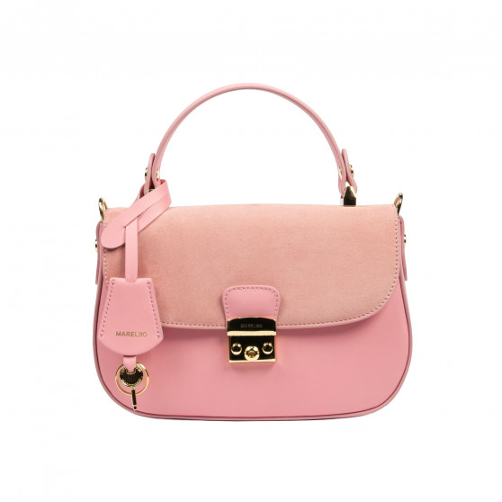 Bolso de dama de mano 022g rosa combinado