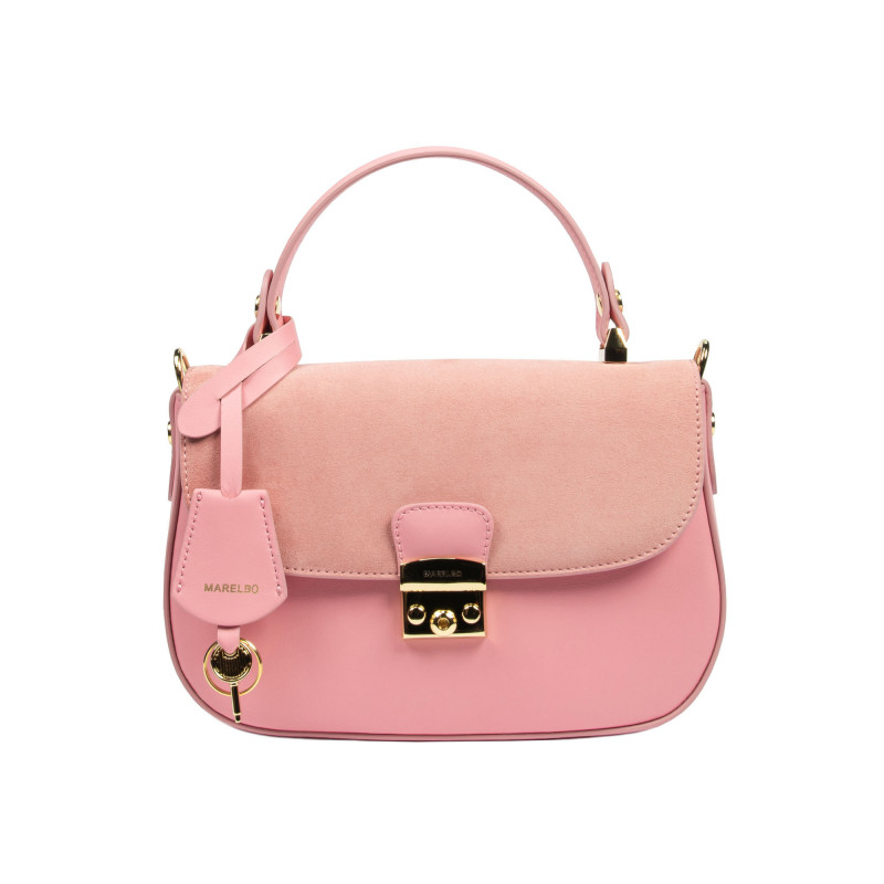 Bolso de dama de mano 022g rosa combinado
