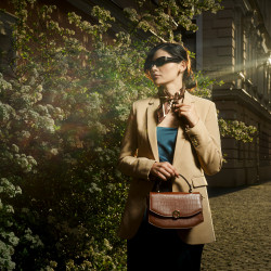 Bolso de mano para mujer 023g croco camel lifestyle