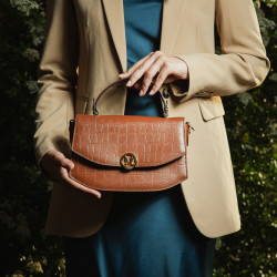 Bolso de mano para mujer 023g croco camel lifestyle