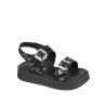 Sandalias niños pequeños 81c negro+plata