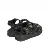 Sandalias niños pequeños 81c negro+plata
