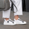 Zapatillas deportivas de mujer 6073 blanco+gris lifestyle