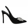 Sandalias de mujer 1316 negro terciopelo