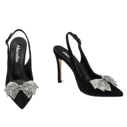 Sandalias de mujer 1316 negro terciopelo