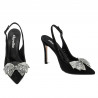 Sandalias de mujer 1316 negro terciopelo