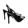Sandalias de mujer 1316 negro terciopelo