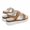 Sandalias mujer 5106 blanco+marrón