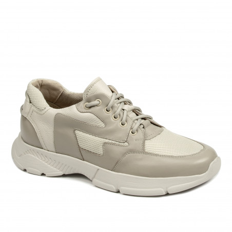 Zapatillas deportivas hombre 966 beige combinado