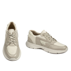 Zapatillas deportivas hombre 966 beige combinado
