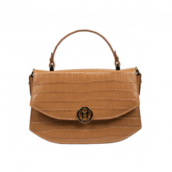 Bolso de mano para mujer 023g croco marrón