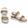 Sandalias mujer 5106 blanco+marrón