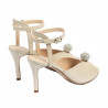 Sandalias mujer 1329 blanco perlado