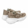 Zapatillas deportivas de mujer 6053 camuflaje combinado capuchino