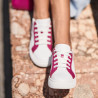 Zapatillas deportivas mujer 6073 blanco+fucsia lifestyle