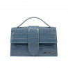 Bolso de mujer de hombro 028g 01 croco azul