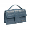 Bolso de mujer de hombro 028g 01 croco azul
