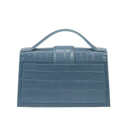 Bolso de mujer de hombro 028g 01 croco azul