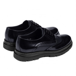 Zapatos elegantes para hombre 972 charol índigo combinado