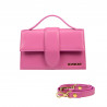 Bolso de hombro para mujer 028g rosa fucsia