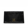 Bolso de mujer de hombro 029g croco charol negro