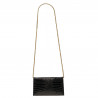 Bolso de mujer de hombro 029g croco charol negro