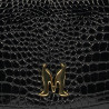Bolso de mujer de hombro 029g croco charol negro