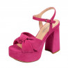 Sandalias de mujer 1310 rosa terciopelo 01