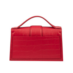 Bolso de hombro para mujer 028g croco rojo