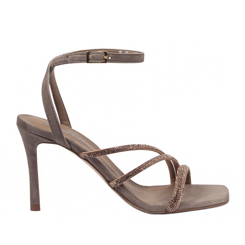 Sandalias de mujer 1337 en ante color arena