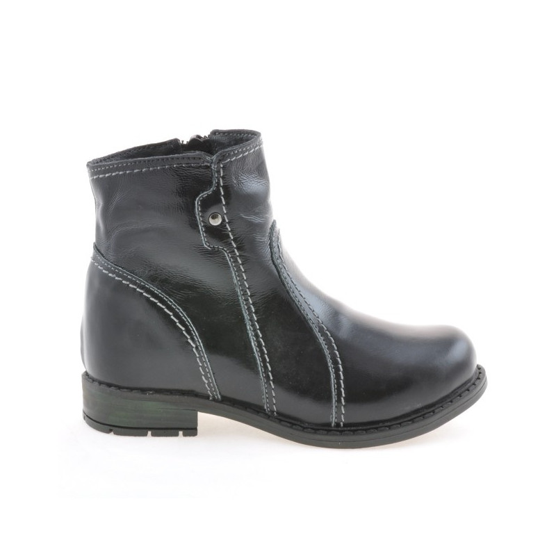 Botines niños pequeños 28c charol negro