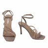 Sandalias de mujer 1337 en ante color arena