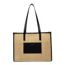 Bolso de playa para mujer 031g rafia combinada