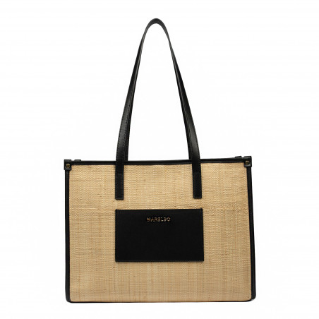 Bolso de playa para mujer 031g rafia combinada