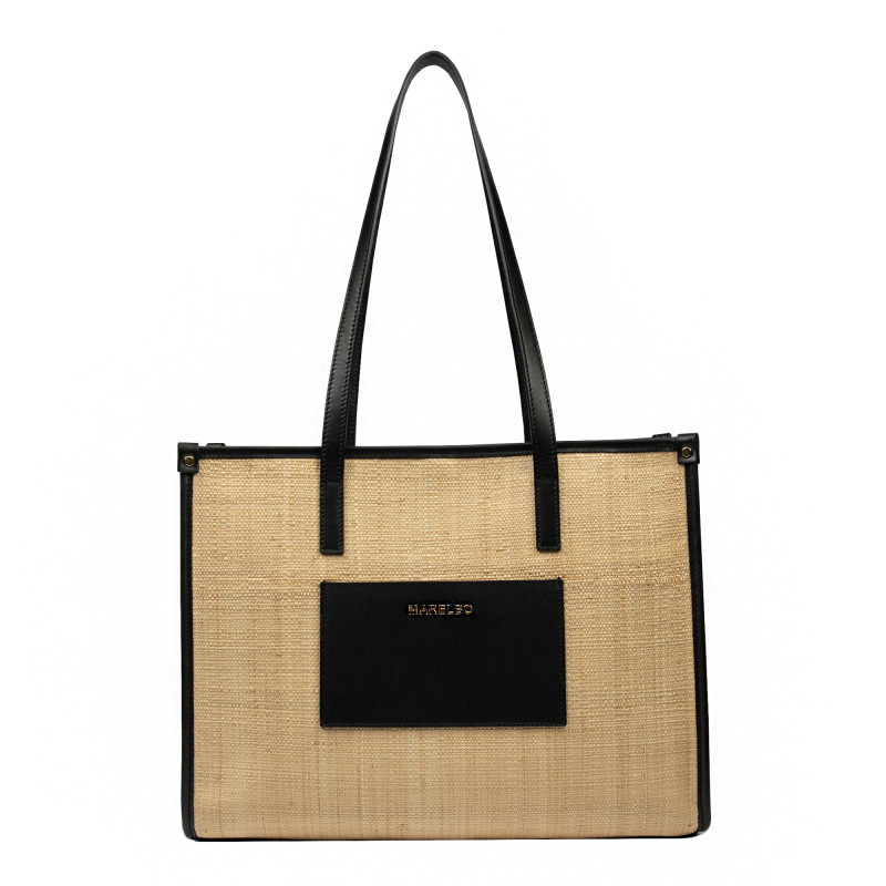 Bolso de playa para mujer 031g rafia combinada
