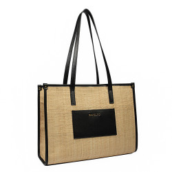 Bolso de playa para mujer 031g rafia combinada