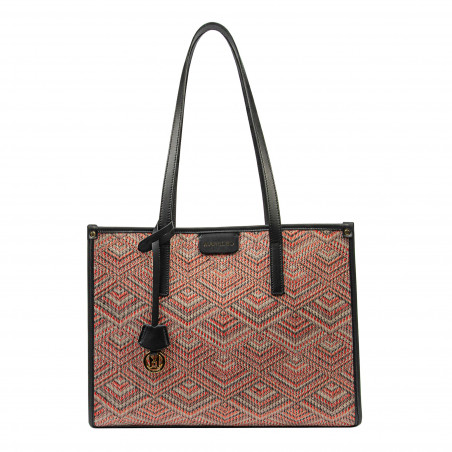 Bolso de playa para mujer 031-1g motivo rosa combinado