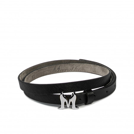 Cinturón de mujer 42-1m negro prensado