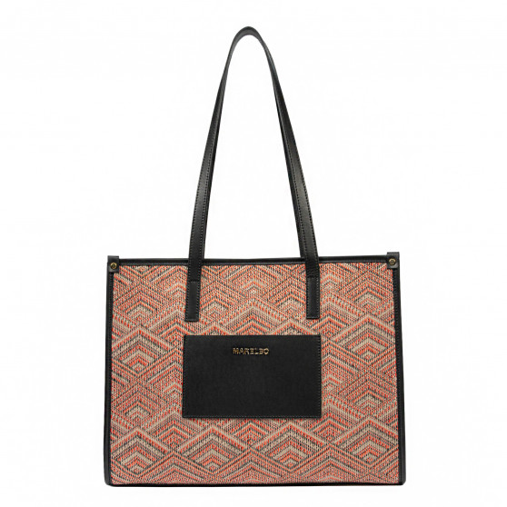 Bolso de playa para mujer 031g motivo rosa combinado