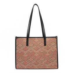 Bolso de playa para mujer 031g motivo rosa combinado