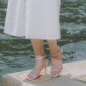 Sandalias de mujer 1337 plateadas lifestyle