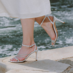 Sandalias de mujer 1337 plateadas lifestyle