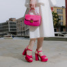 Sandalias de mujer 1310 rosa terciopelo 01 lifestyle