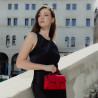 Bolso de mujer de hombro 028g 01 croco rojo