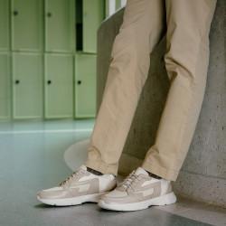 Zapatillas deportivas hombre 966 beige combinado lifestyle