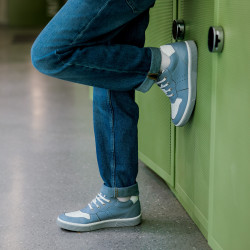 Zapatos para niños 2014 azul claro+blanco lifestyle